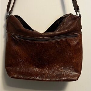 Jack George’s genuine leather Vintage Style Embossed Leather Shoulder Bag